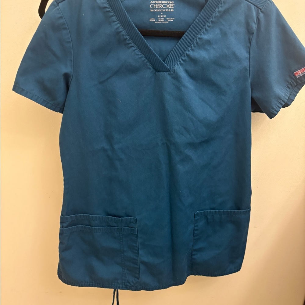 Cherokee Women's Teal V-Neck Scrub set